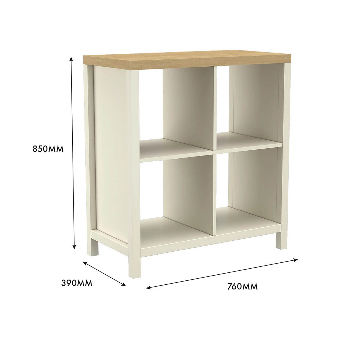 Flexi Storage 4 Cube Shelving Unit Oak Effect Freestanding Bookcase Shelf - Image 7