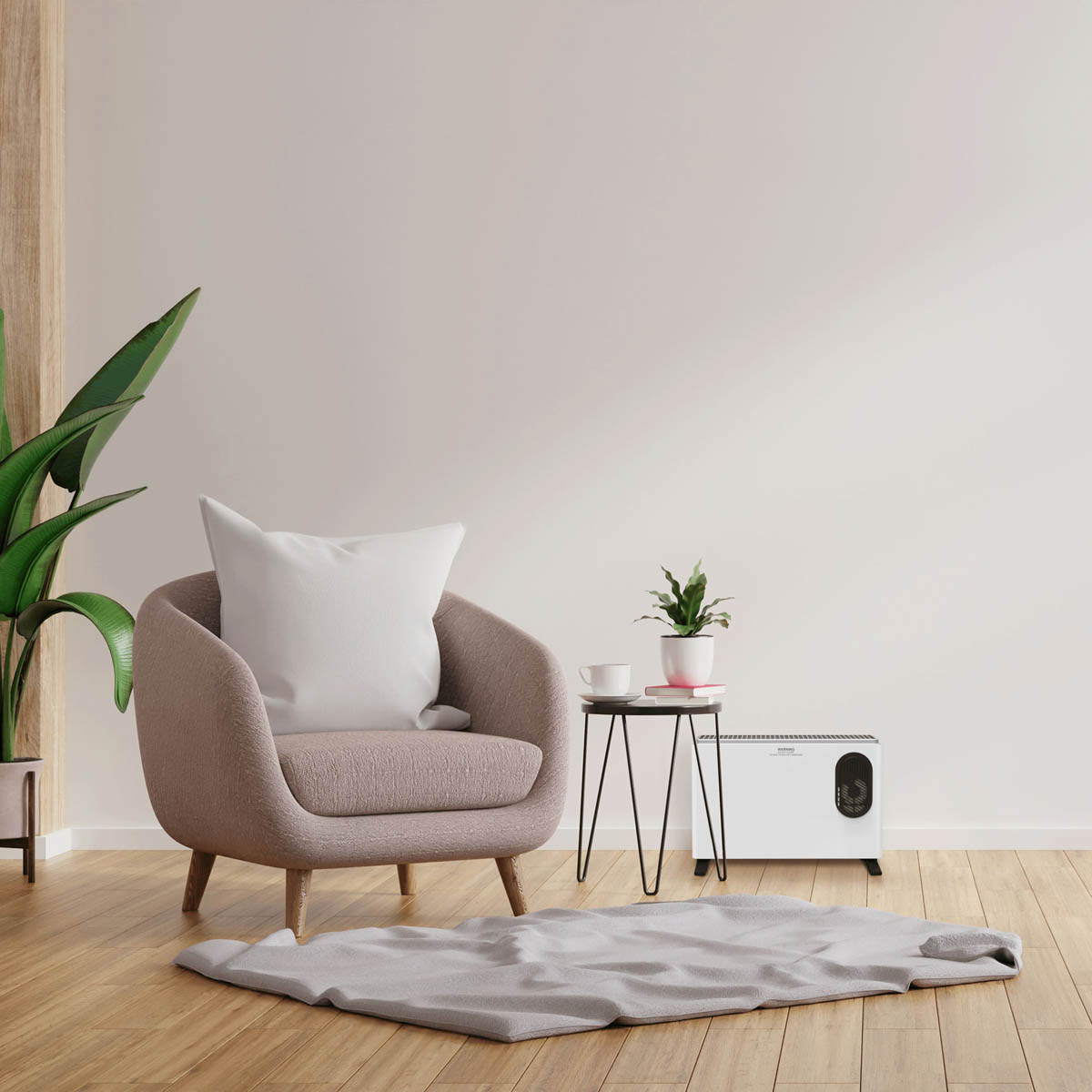 Convector Heater Radiator Portable White Timer 2 Heat Settings Thermostat 2000W - Image 4