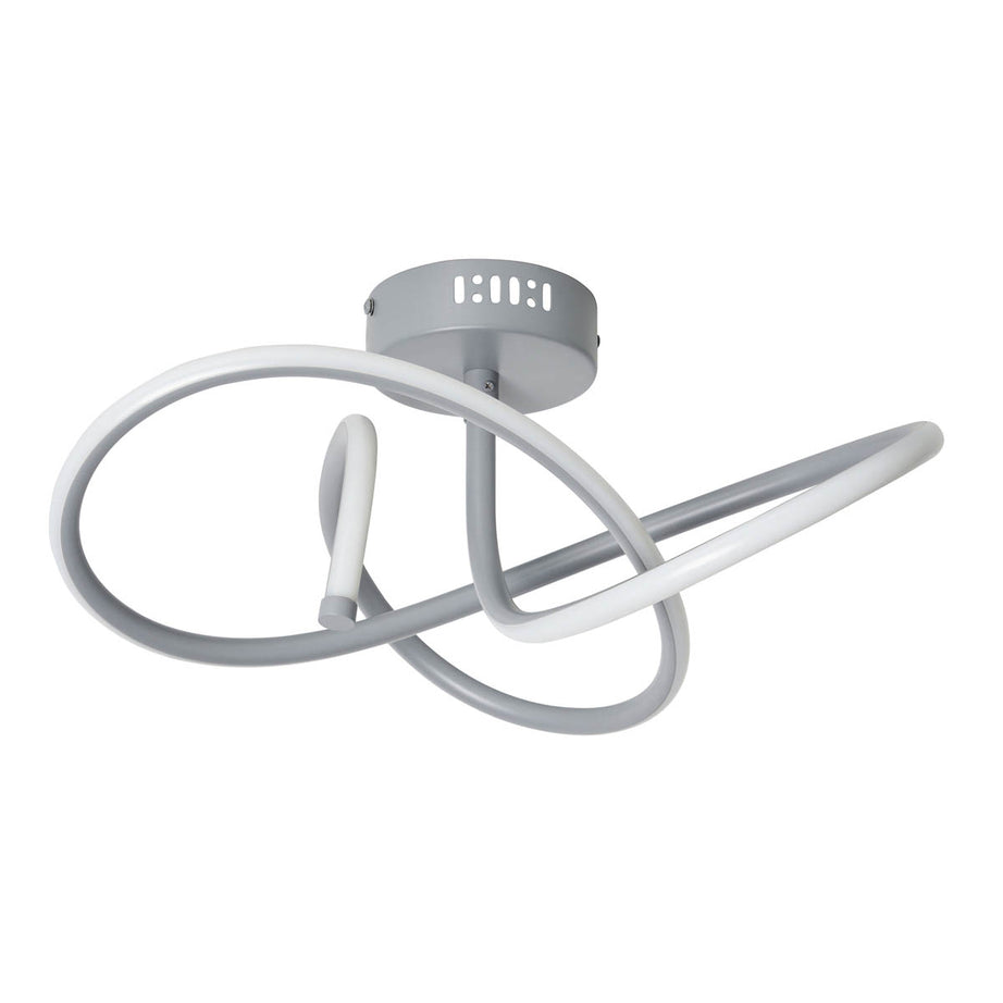 Inlight Ceiling Light LED Warm White Acrylic Aluminium Matt Light Grey Swirl - Image 6