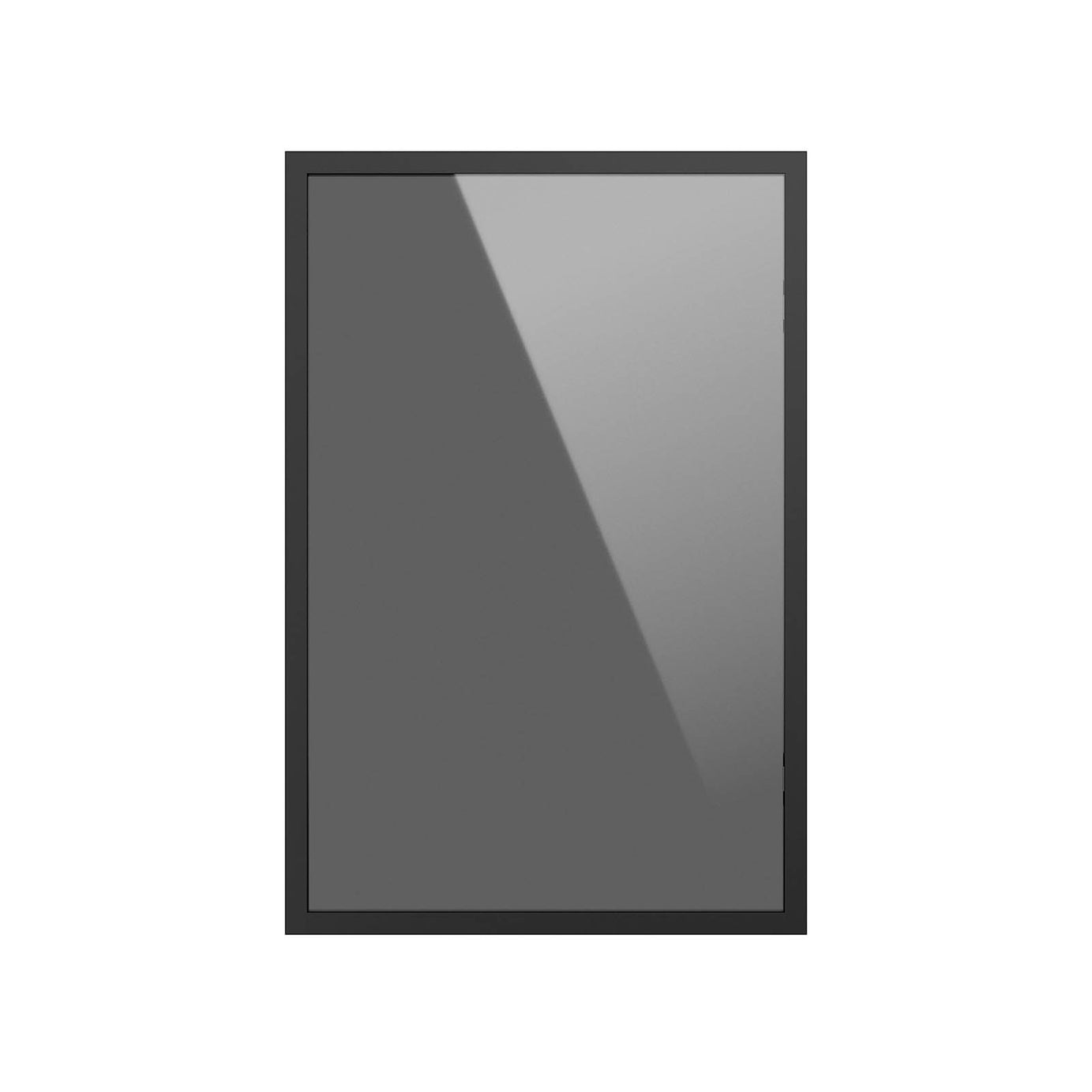 GoodHome Winterana Matt black Glazed Standard Cabinet door (W)400mm (H)715mm (T)20mm - Image 1