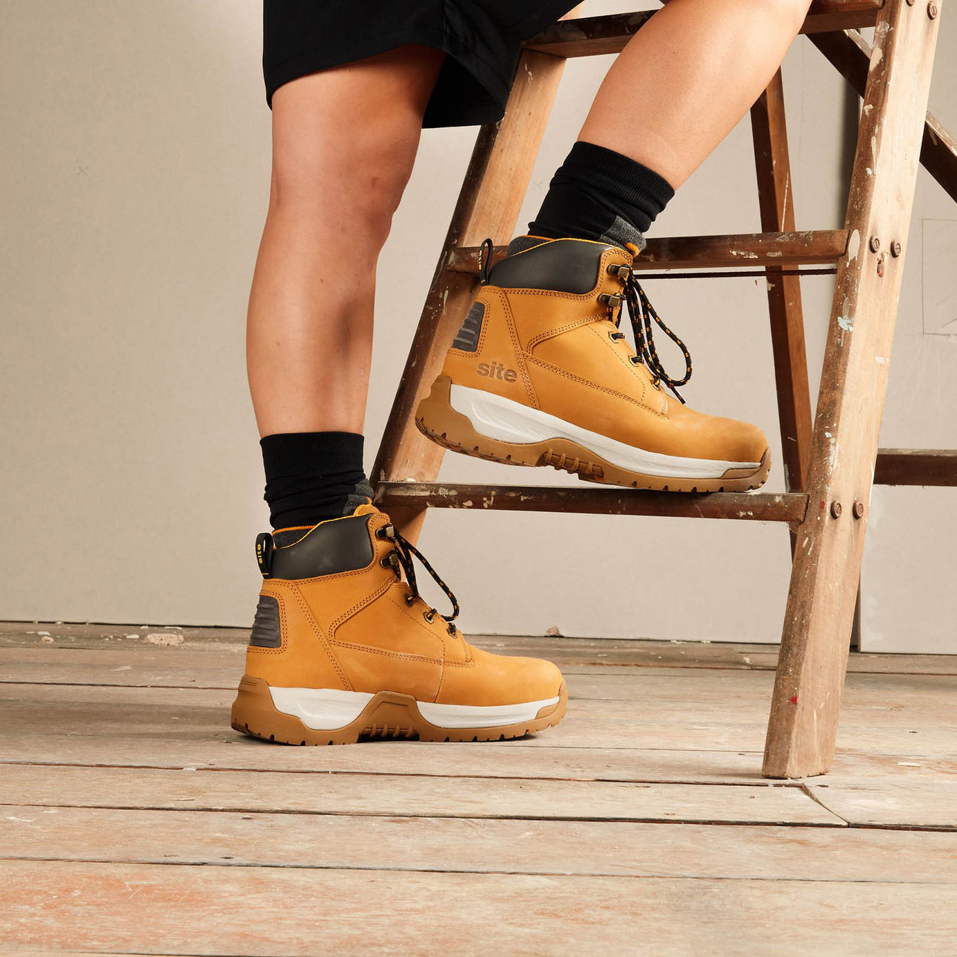 Site Arenite Women's Wheat Safety boots, Size 3 - Image 2