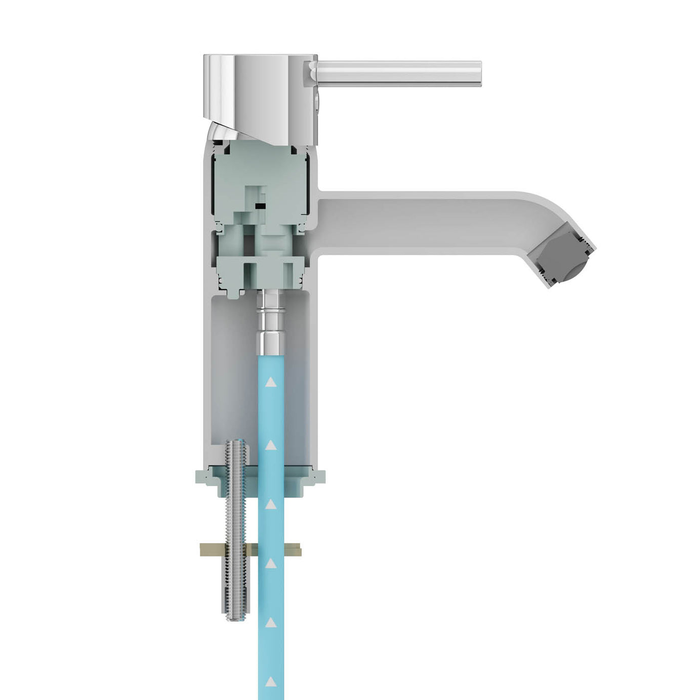 VitrA Basin Mixer Tap Minimax S Chrome Single Lever Brass Bathroom - Image 6