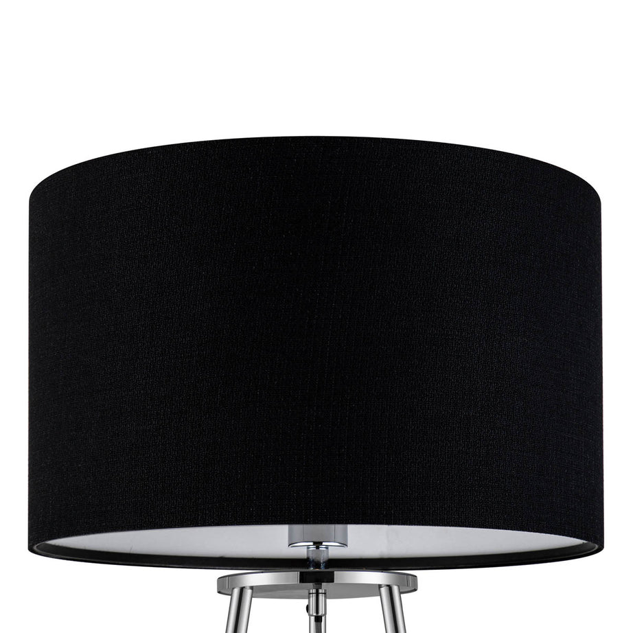 Floor Lamp 3 Shelves Black Chrome Effect Living Room Modern Industrial (H)155cm - Image 6