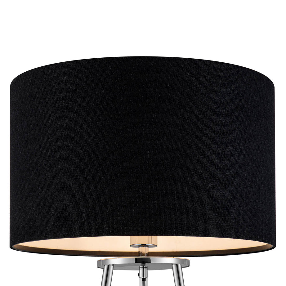 Floor Lamp 3 Shelves Black Chrome Effect Living Room Modern Industrial (H)155cm - Image 7