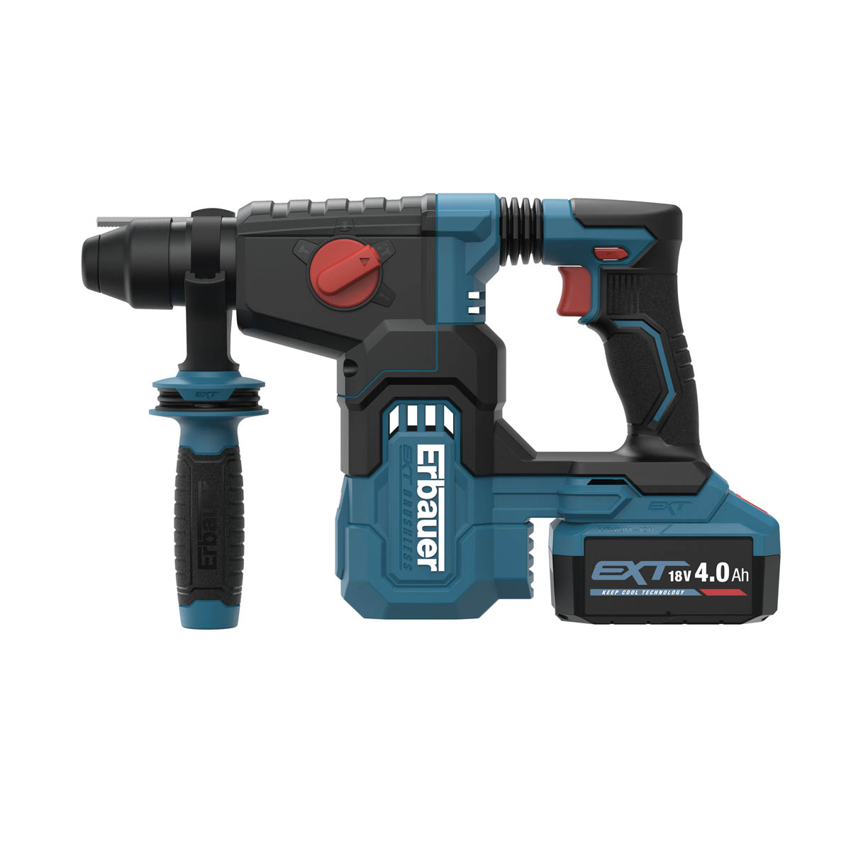 Erbauer SDS Plus Drill Cordless 18V 4Ah Li-Ion ERI1078SDS Brushless Heavy Duty - Image 3