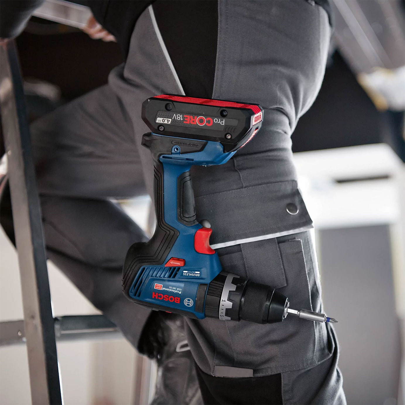 Bosch Combi Drill Professional GSB18V-55 Brushless 18V 2x4Ah Li-Ion Compact - Image 8