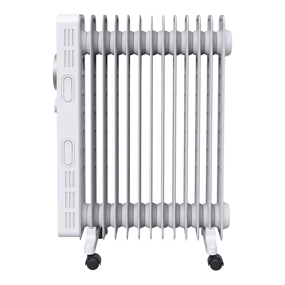 Oil Filled Radiator Electric Heater White Adjustable Thermostat Portable 2500W - Image 1