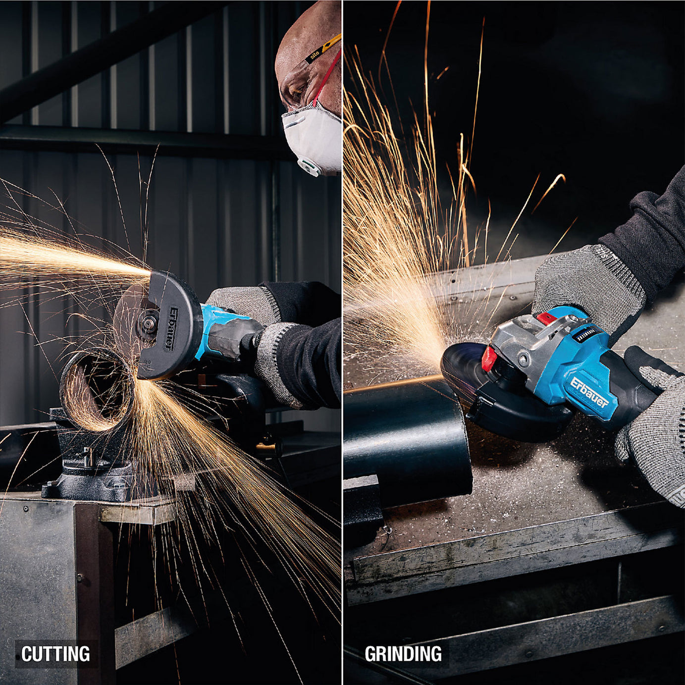 Erbauer Angle Grinder ERI1084GRD Elite EXT 18V Brushless 125mm Compact Body Only - Image 7
