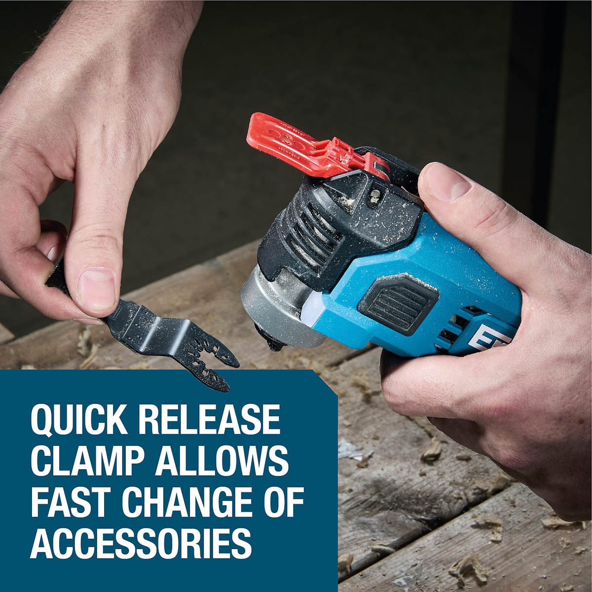 Erbauer Multi Tool Cordless 18V 4Ah Li-ion ERI1080MLT Brushless Soft Grip - Image 5