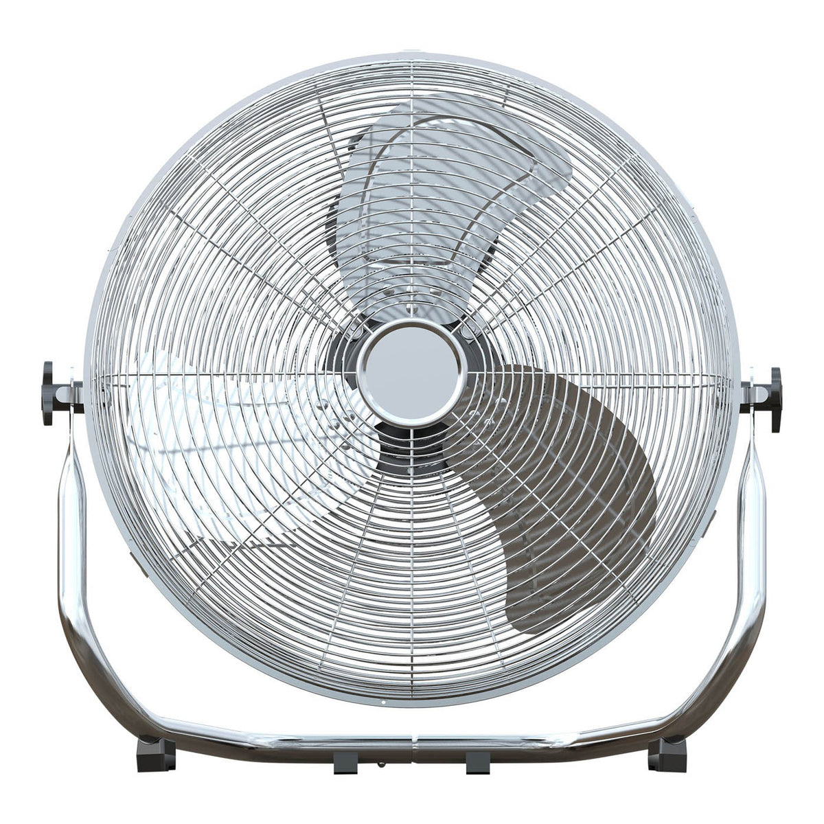 Tilt Industrial Fan 18" Metal Chrome 120W 3-speed 138° Powerful Airflow - Image 4