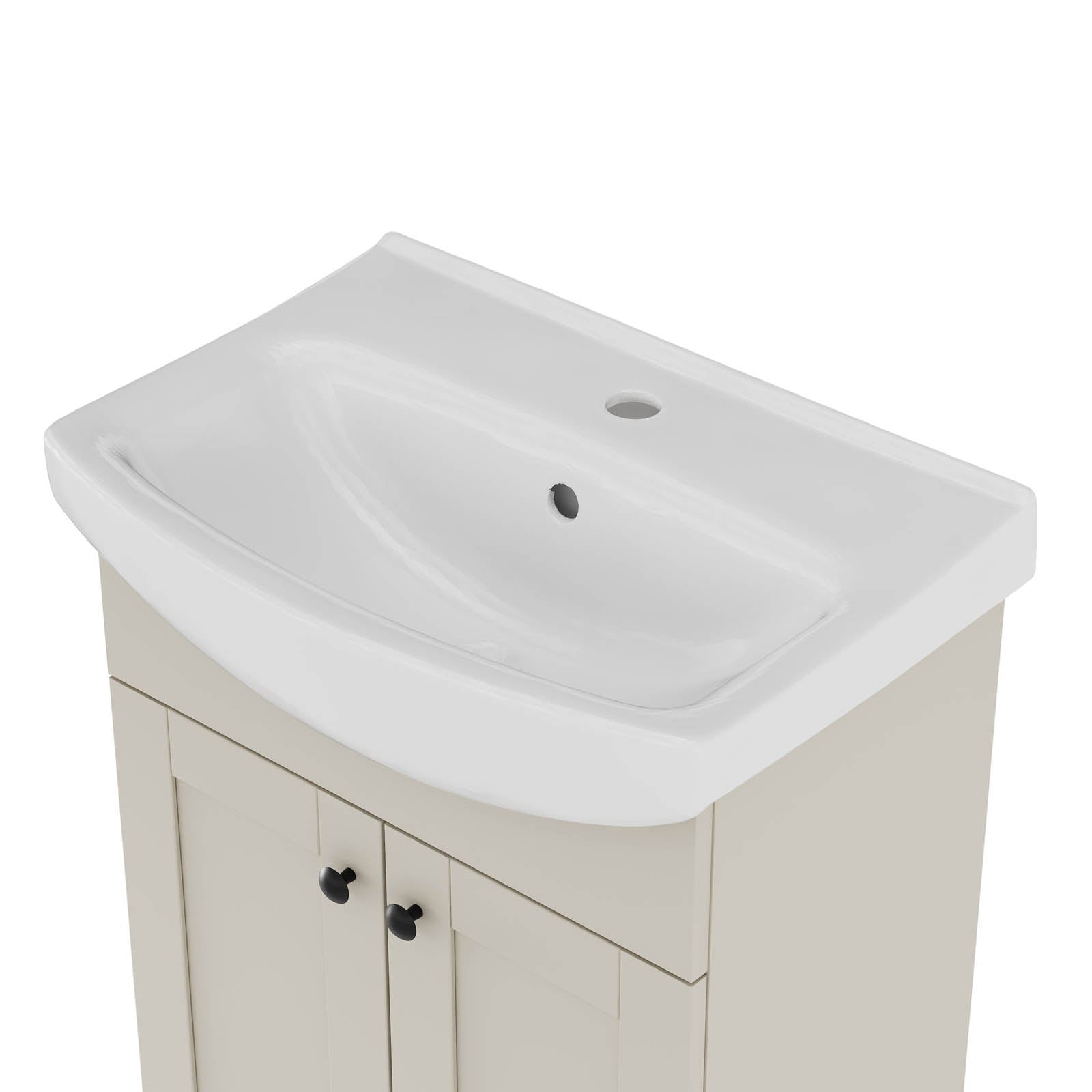 Kalena Matt Pebble Freestanding Vanity unit & basin set (W)550mm (H)874mm - Image 10