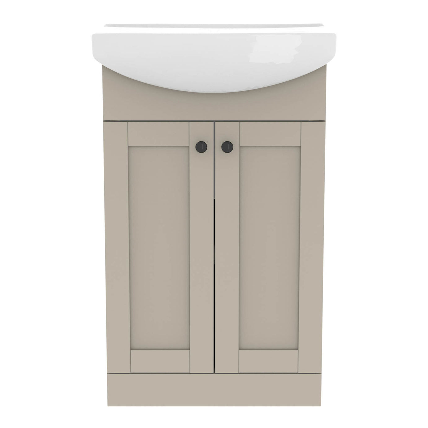 Kalena Matt Pebble Freestanding Vanity unit & basin set (W)550mm (H)874mm - Image 3