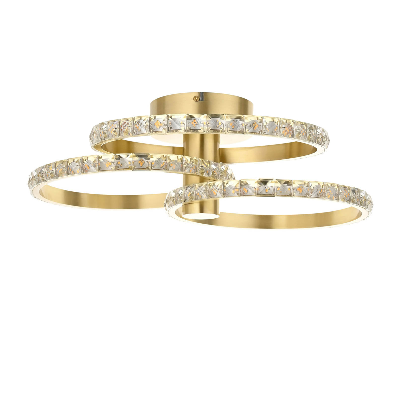 Harbour Studio LED Ceiling light Aura Satin Glass & steel Brushed gold effect - Image 3