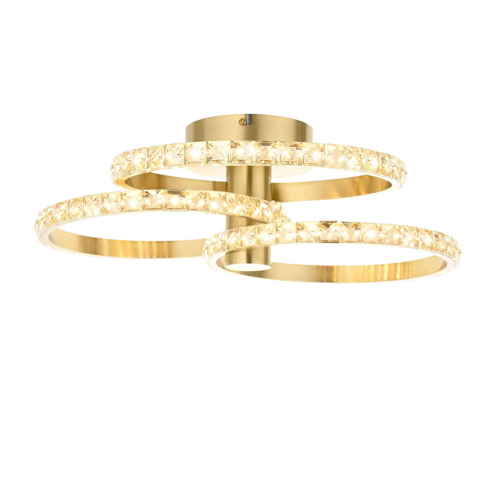 Harbour Studio LED Ceiling light Aura Satin Glass & steel Brushed gold effect - Image 4
