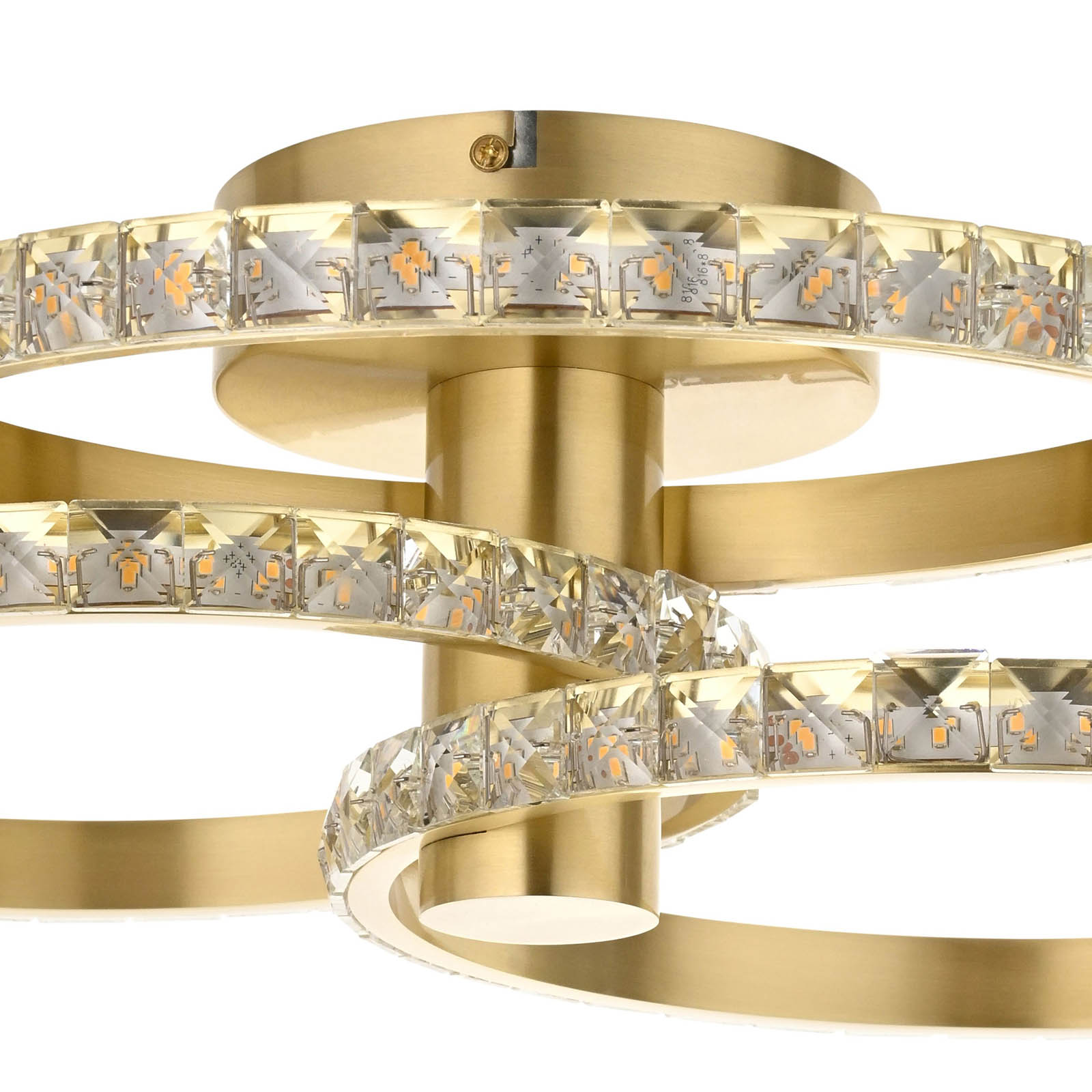 Harbour Studio LED Ceiling light Aura Satin Glass & steel Brushed gold effect - Image 5