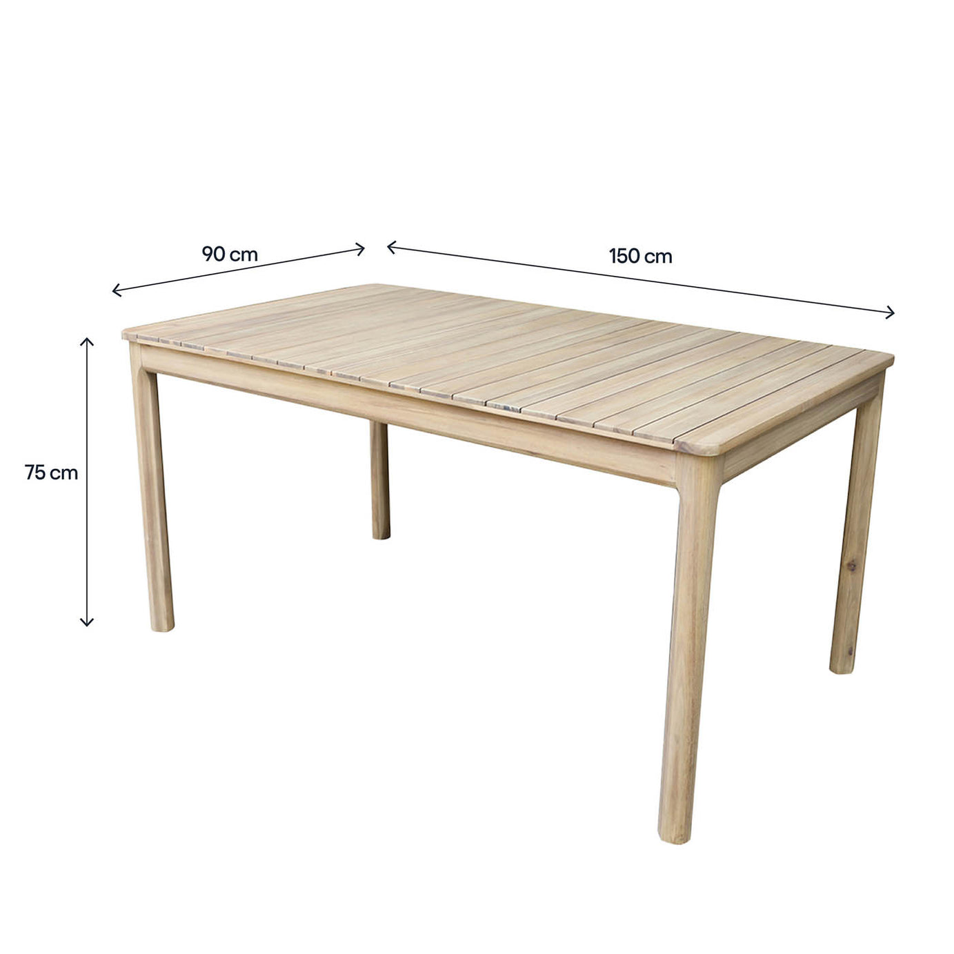GoodHome Riveo Wooden 6 seater Rectangular Table - Image 5