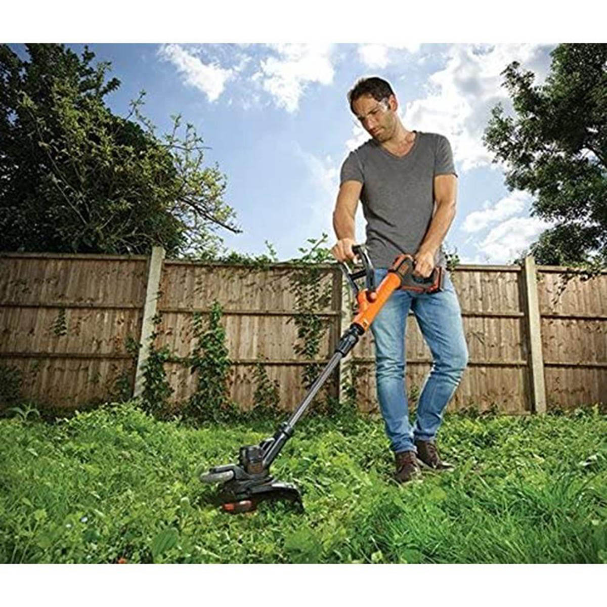 Black & Decker Grass Trimmer Cordless 28cm KS501 STC1820PC-GB 18V 2.0Ah Li-Ion - Image 3