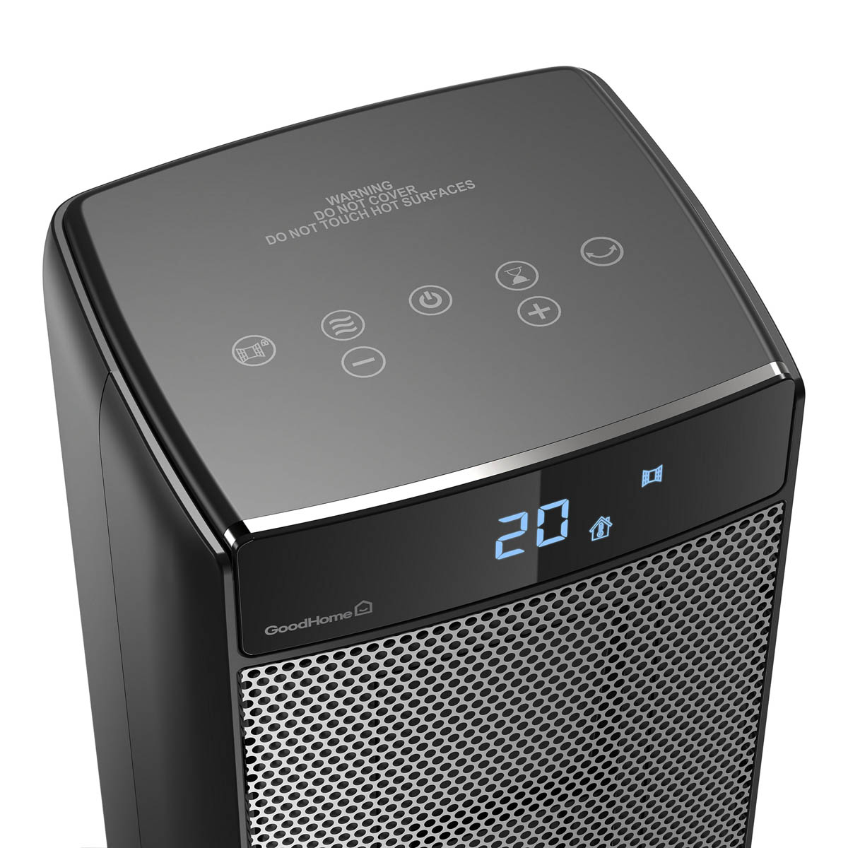 Fan Heater 2500W Black Oscillating Portable Tower 2 Heat Setting Timer Indoor - Image 6