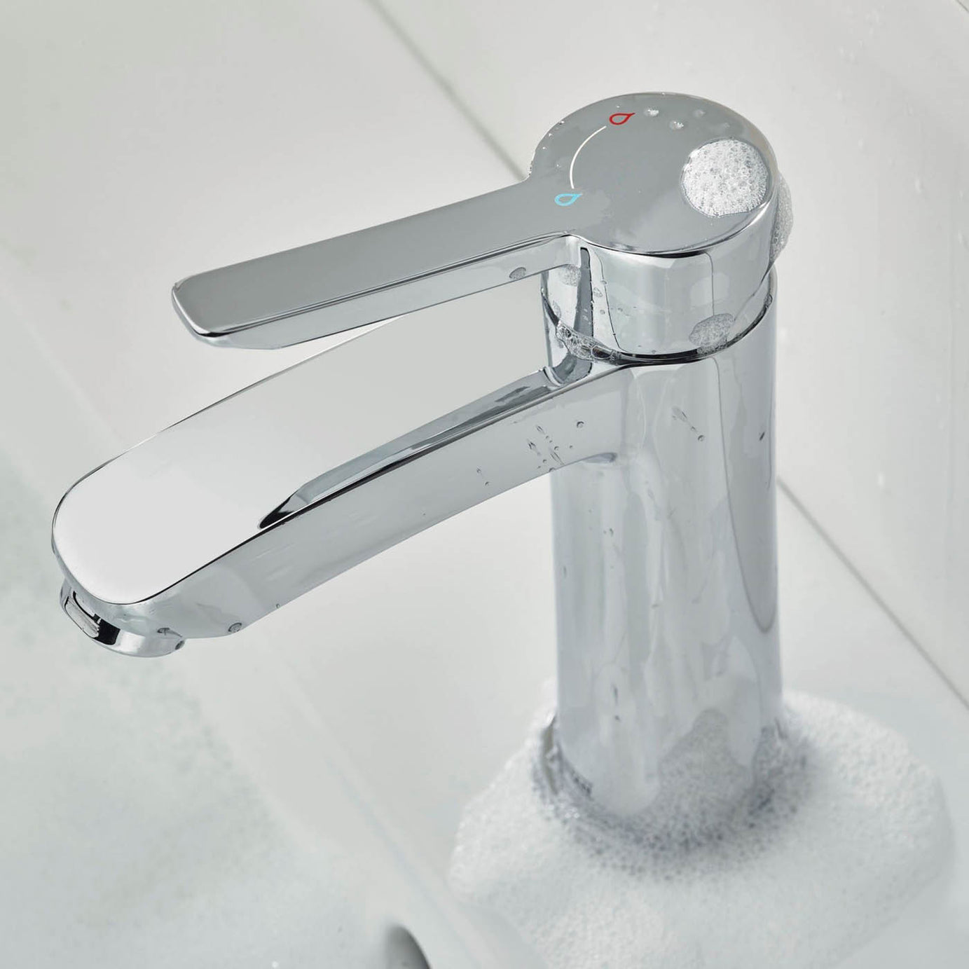 Bristan Basin Mixer Tap Apelo Polished Chrome Effect Round Single Lever Modern - Image 9