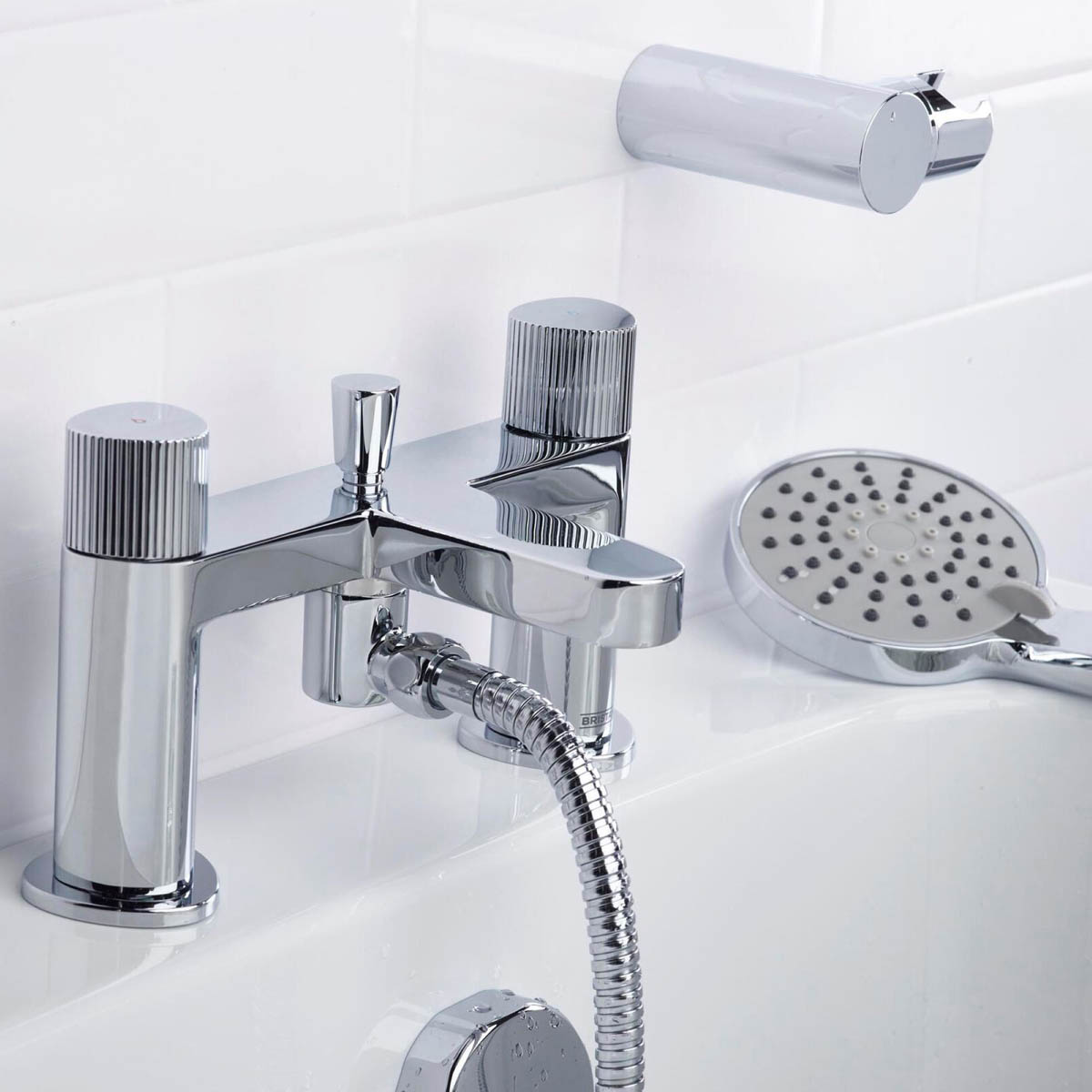 Bristan Bath Filler Tap Shower Mixer Chrome Round Head 3 Spray Pattern Bathroom - Image 10