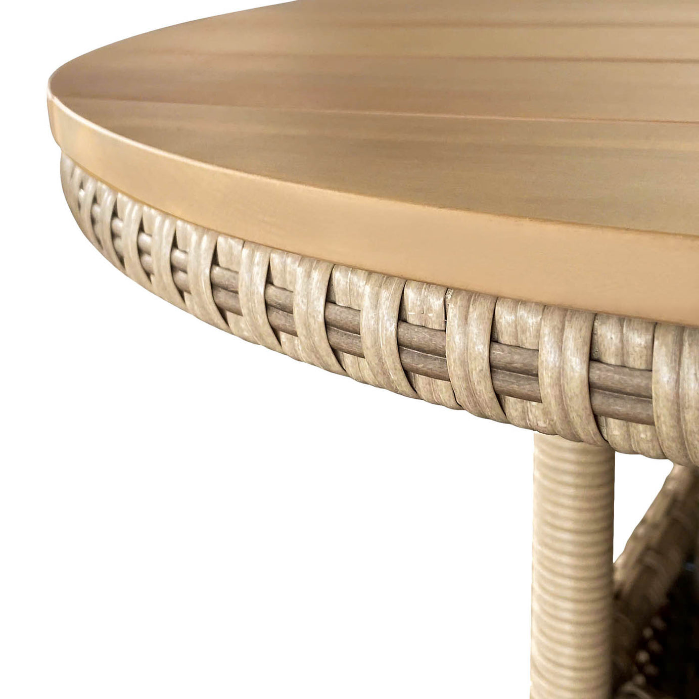 Garden Dining Table Rattan Effect Round 4 Person Outdoor Patio Furniture - Image 3