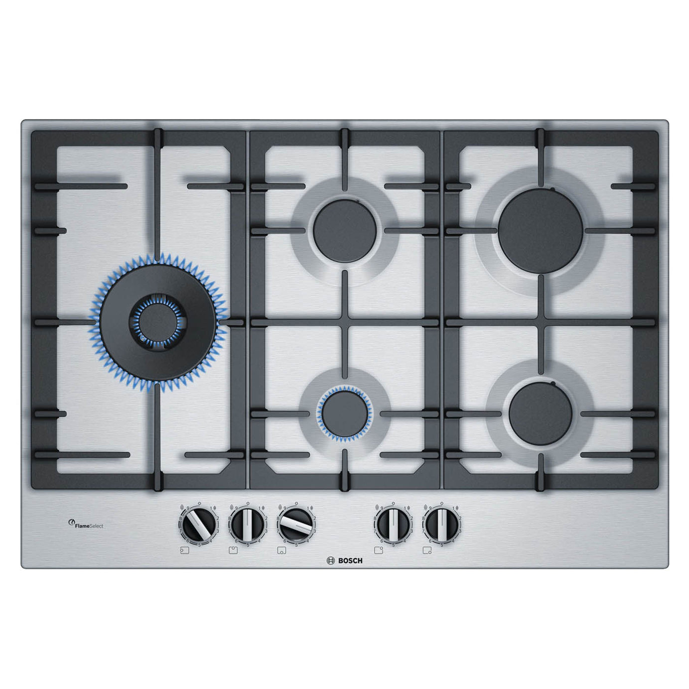 Bosch Gas Hob 5 Burner Series 6 PCS7A5I90 Electric 75cm Stainless Steel - Image 2