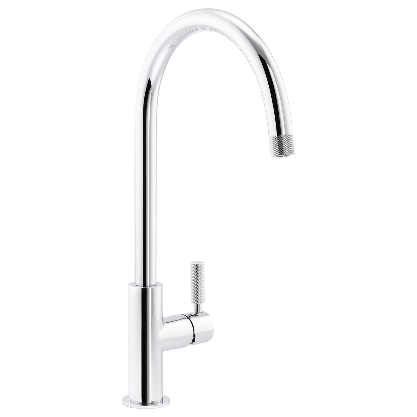 Abode Kitchen Sink Tap Mixer Chrome Single Side Lever Swivel Spout Faucet - Image 1
