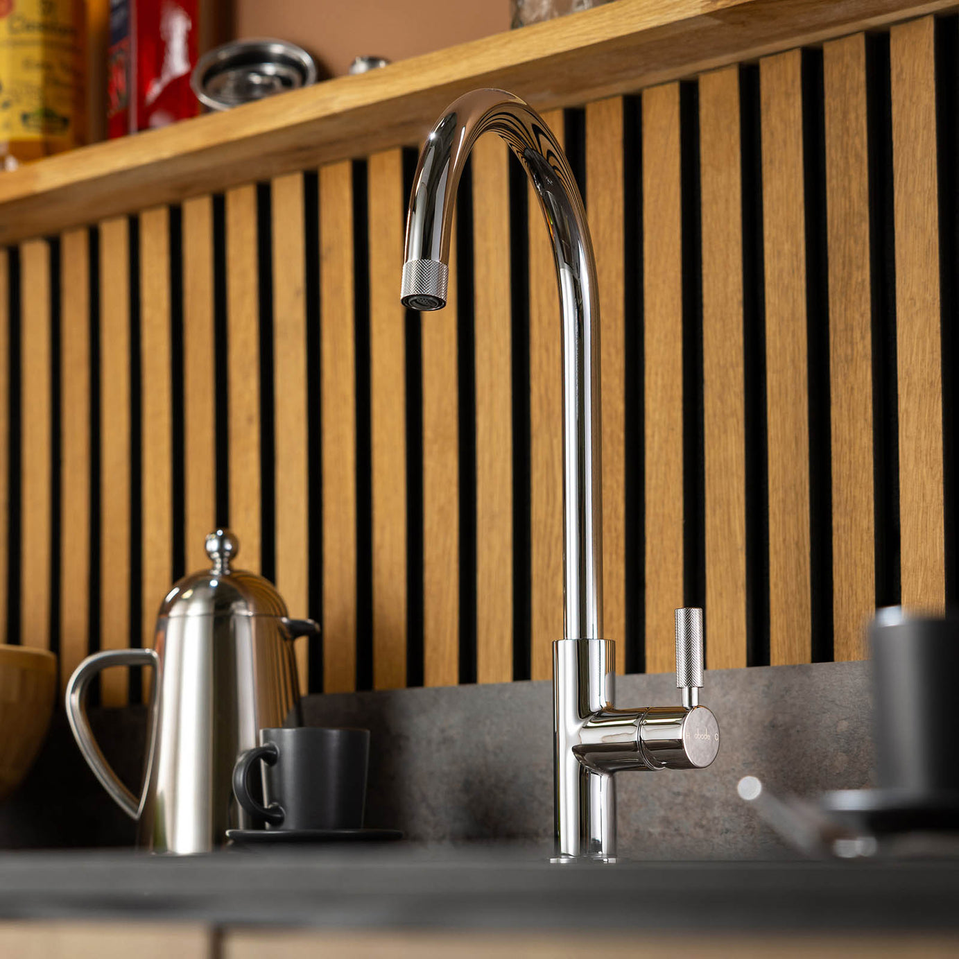 Abode Kitchen Sink Tap Mixer Chrome Single Side Lever Swivel Spout Faucet - Image 5