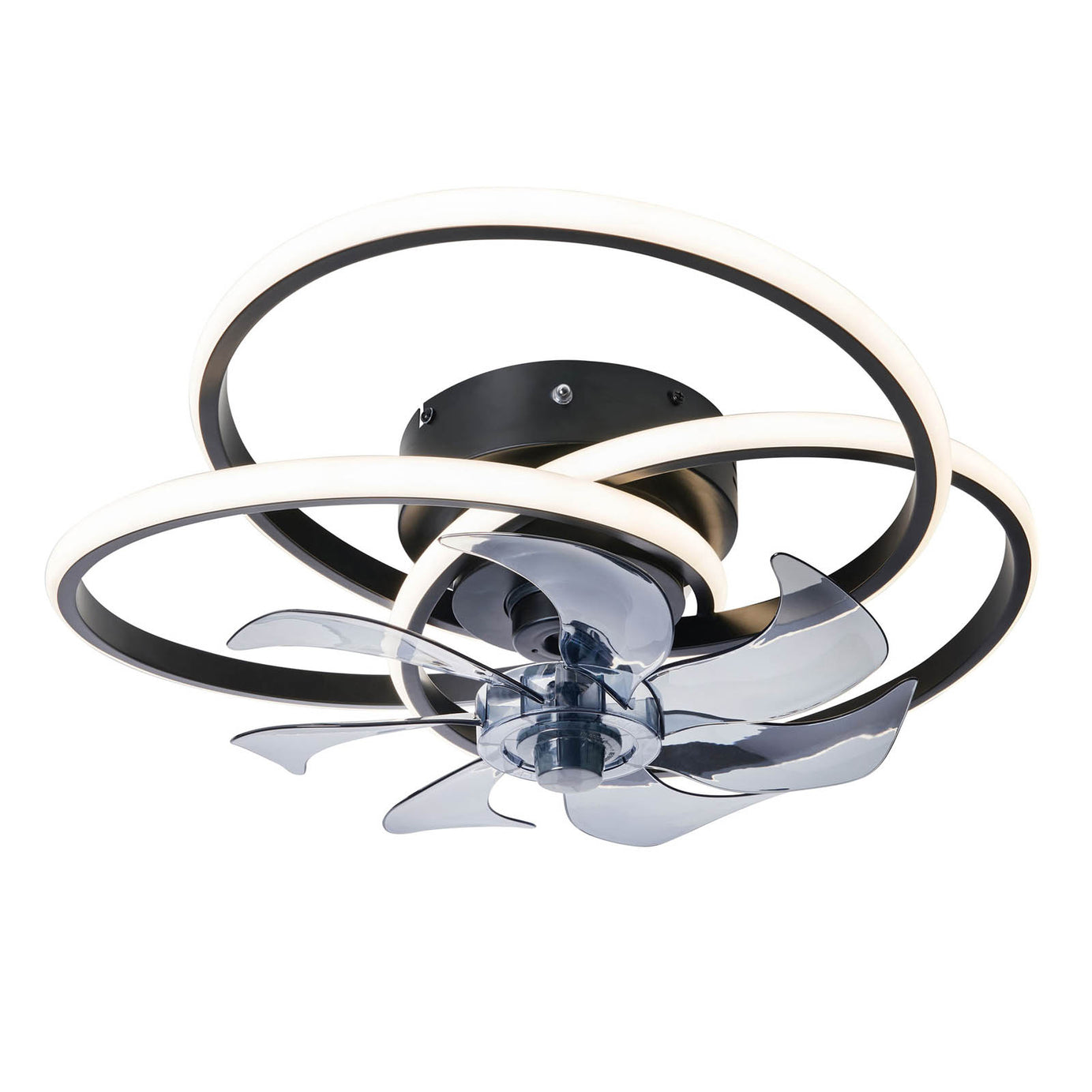 BHS LED Ceiling Fan Light Modern Remote control Black Warm White to Cool White - Image 3