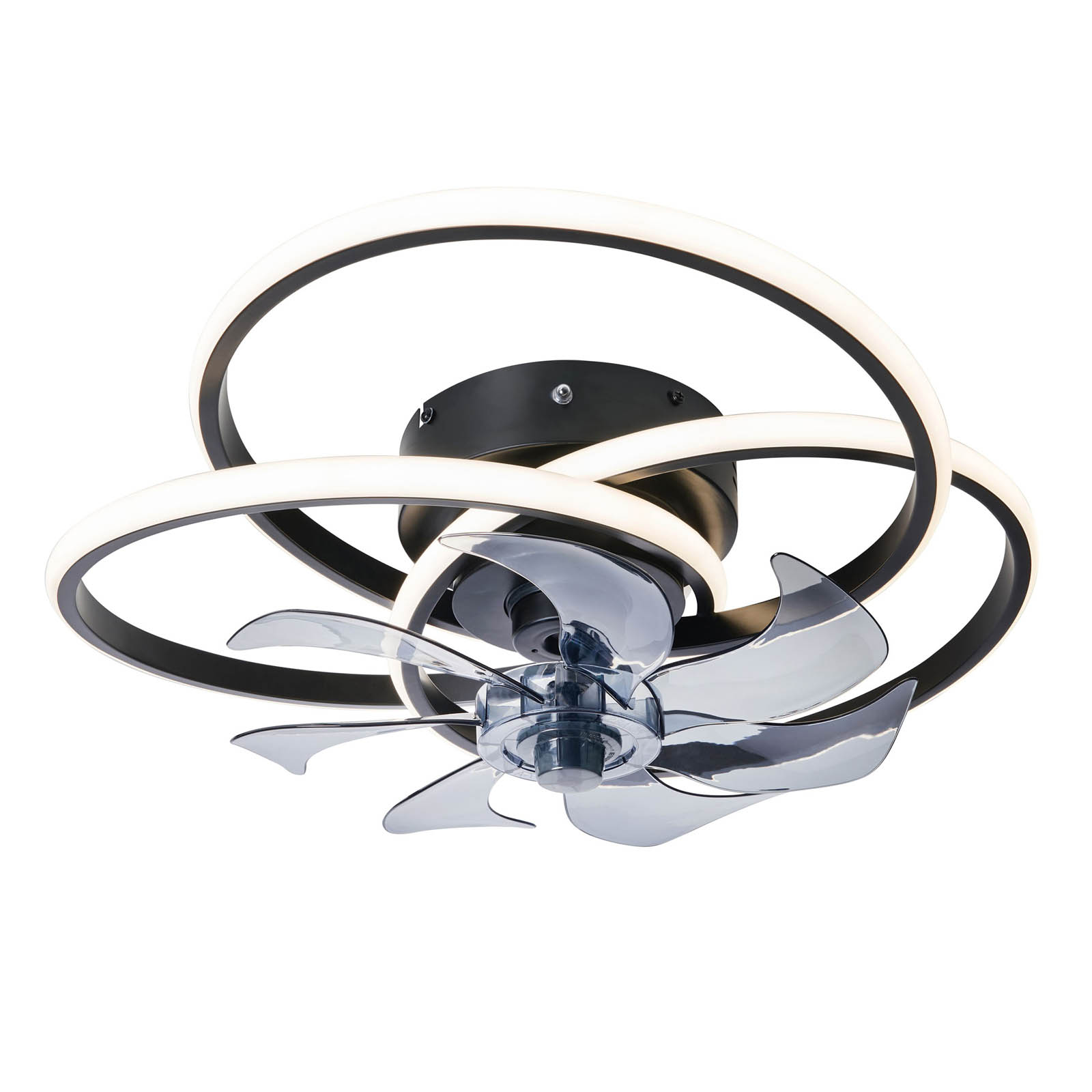 BHS LED Ceiling Fan Light Modern Remote control Black Warm White to Cool White - Image 3