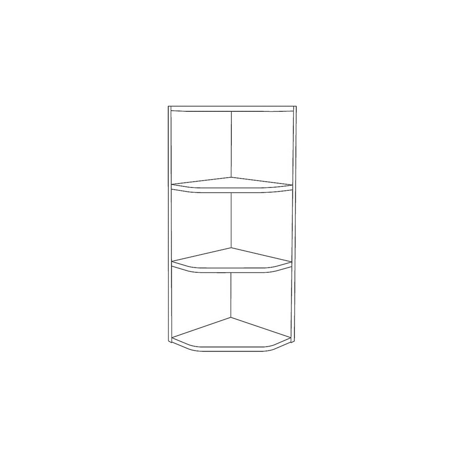 Bathroom Corner Shelf 4 Tier Gloss Grey Wall Mounted (D)36cm (H)90cm (L)34cm - Image 4