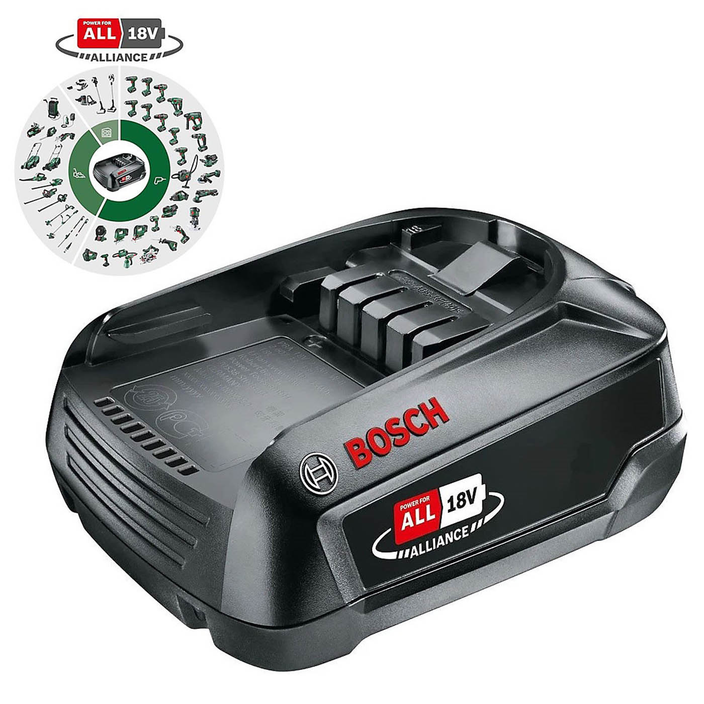 Bosch Battery Green PBA 18V 1.5Ah W-A Lithium Ion Power For All Battery - Image 1