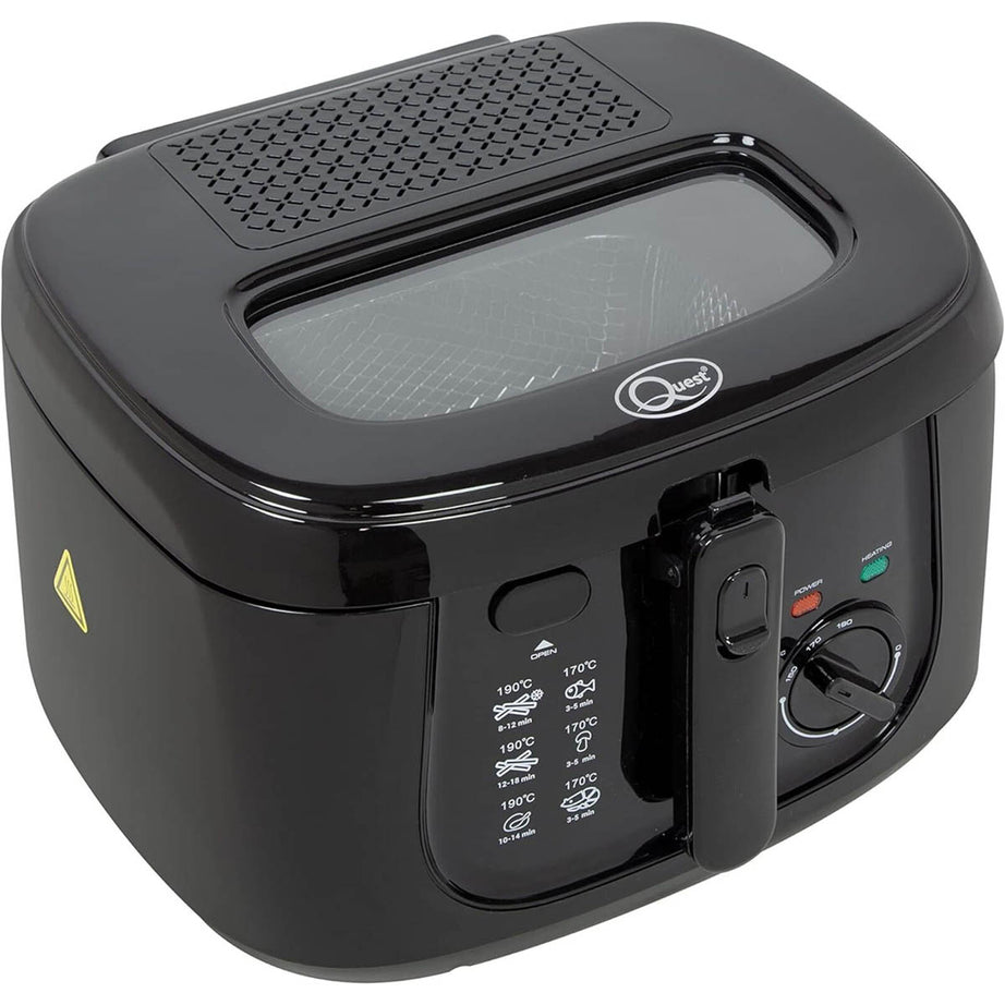 Livivo Deep Fat Fryer Electric 2.5L Black Non Stick Pan Safe Basket Handle 1800W - Image 2