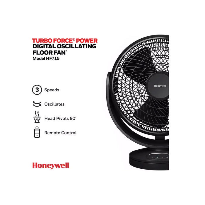 Large Floor Fan Cooling Digital Oscillating Remote Powerful Home Office 52cm - Image 5