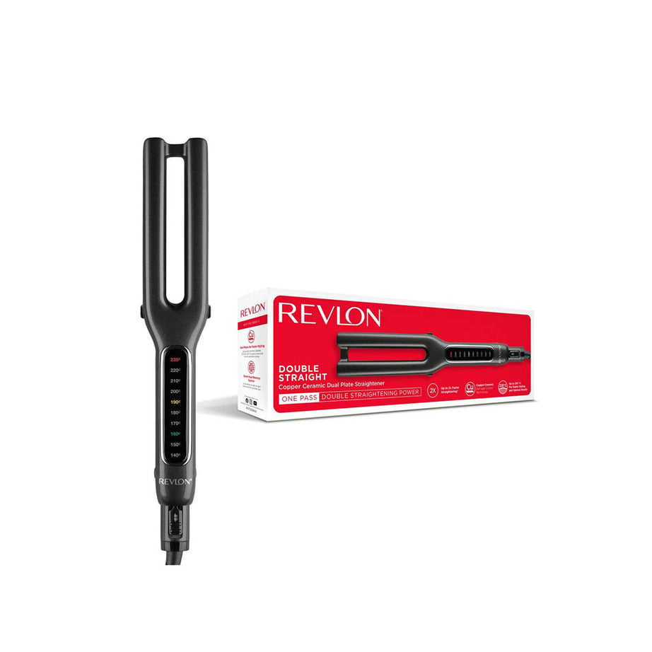 Revlon Double Straightener Styler Ceramic Variable Heat Dual Plate LED Display - Image 1