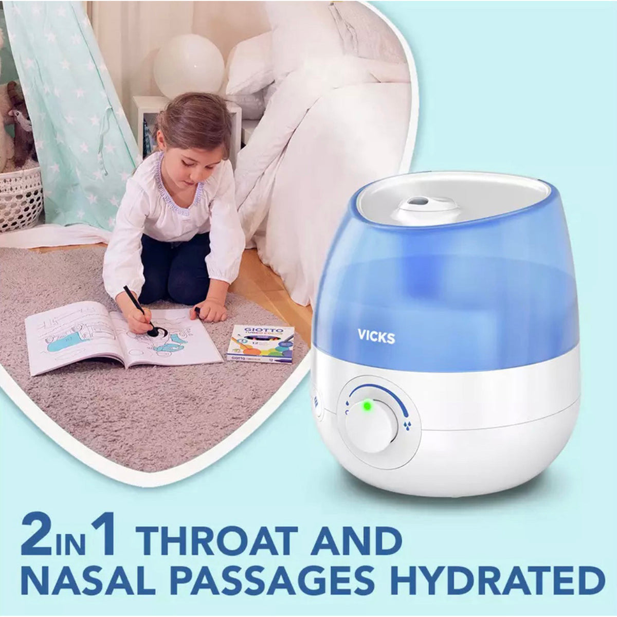 Vicks Humidifier Ultrasonic Cool Quiet Mist with Timer Variable Control  1.8l - Image 4