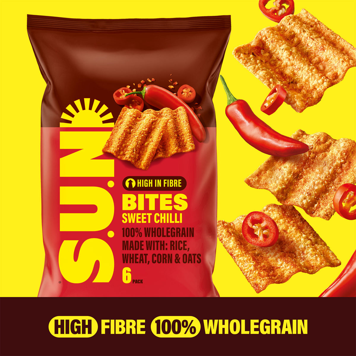 Sunbites Snacks Sun Ripened Sweet Chilli Multipack Crisps 108 x 25g - Image 4