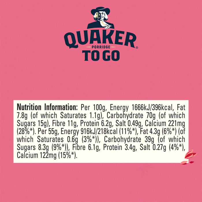 Quaker Oats Porridge To Go Golden Syrup Mix Berry Bars Bundle 24x55g - Image 7