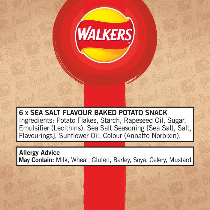 Walkers Crisps Oven Baked Sea Salt Flavour Sharing Snacks 108 Bags - Image 5