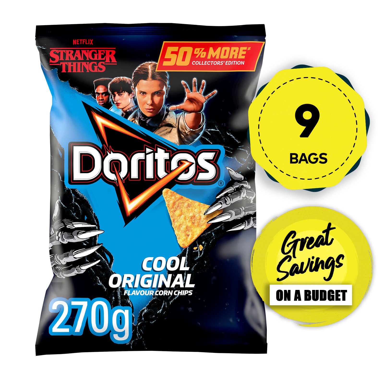 Doritos Tortilla Stranger Things Doritos Original Limited Edition Crisps 9x270g - Image 1