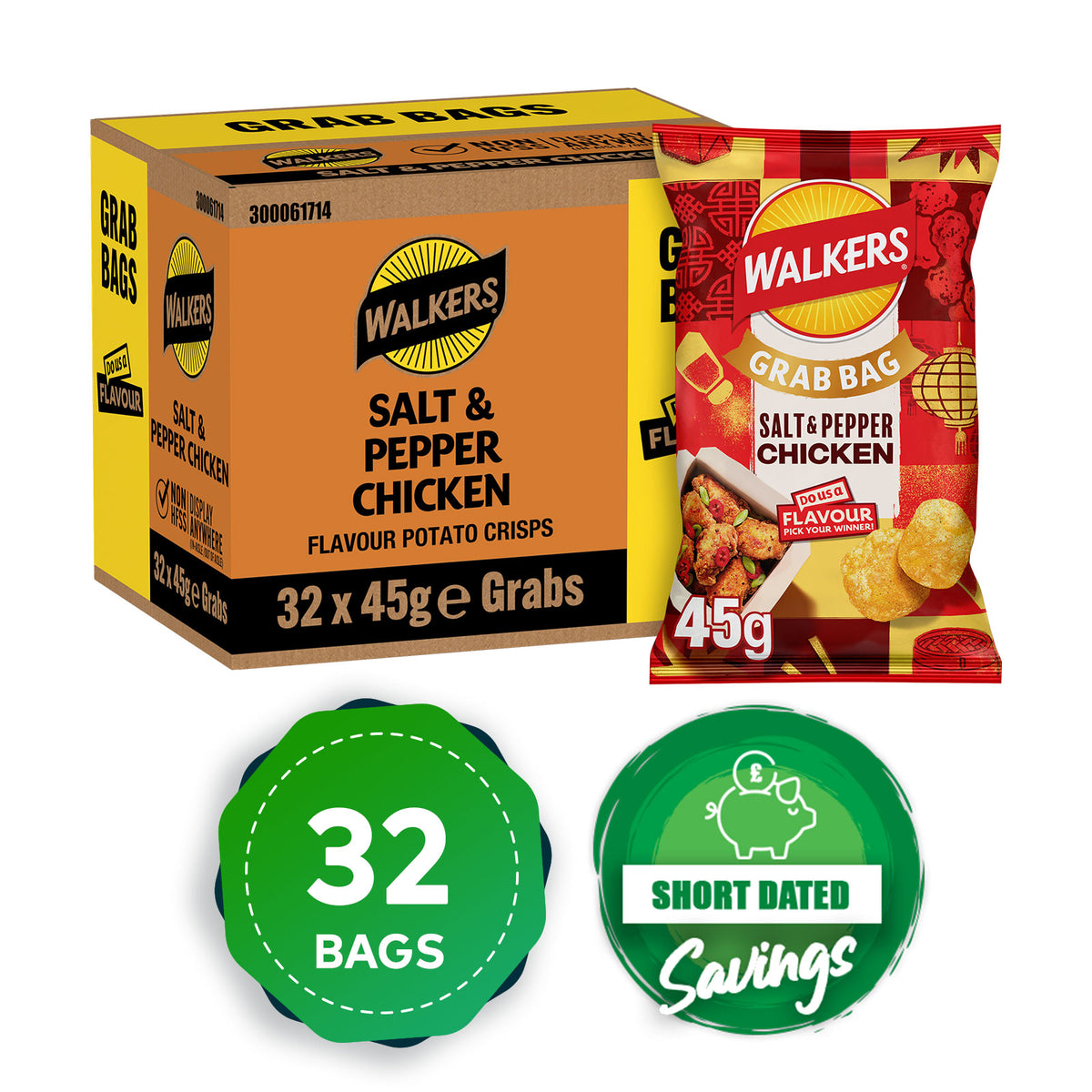 Walkers Crisps Salt & Pepper Chicken Grab Bag 32 x 45g - Image 10