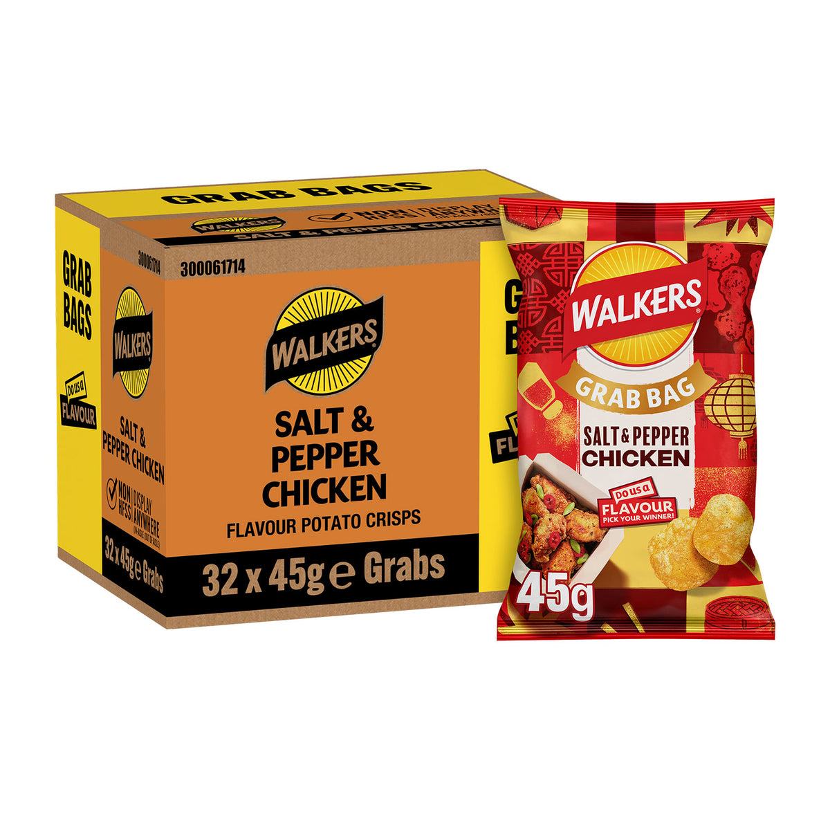 Walkers Crisps Salt & Pepper Chicken Grab Bag 32 x 45g - Image 3