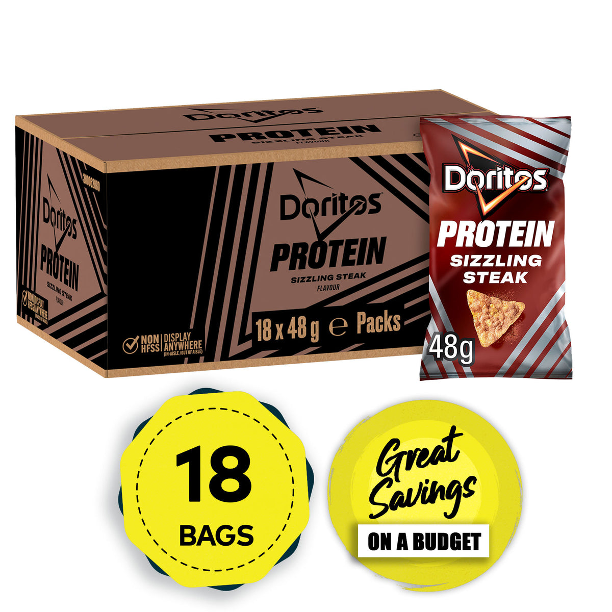 Doritos Protein Sizzling Steak 18x48g - Image 2