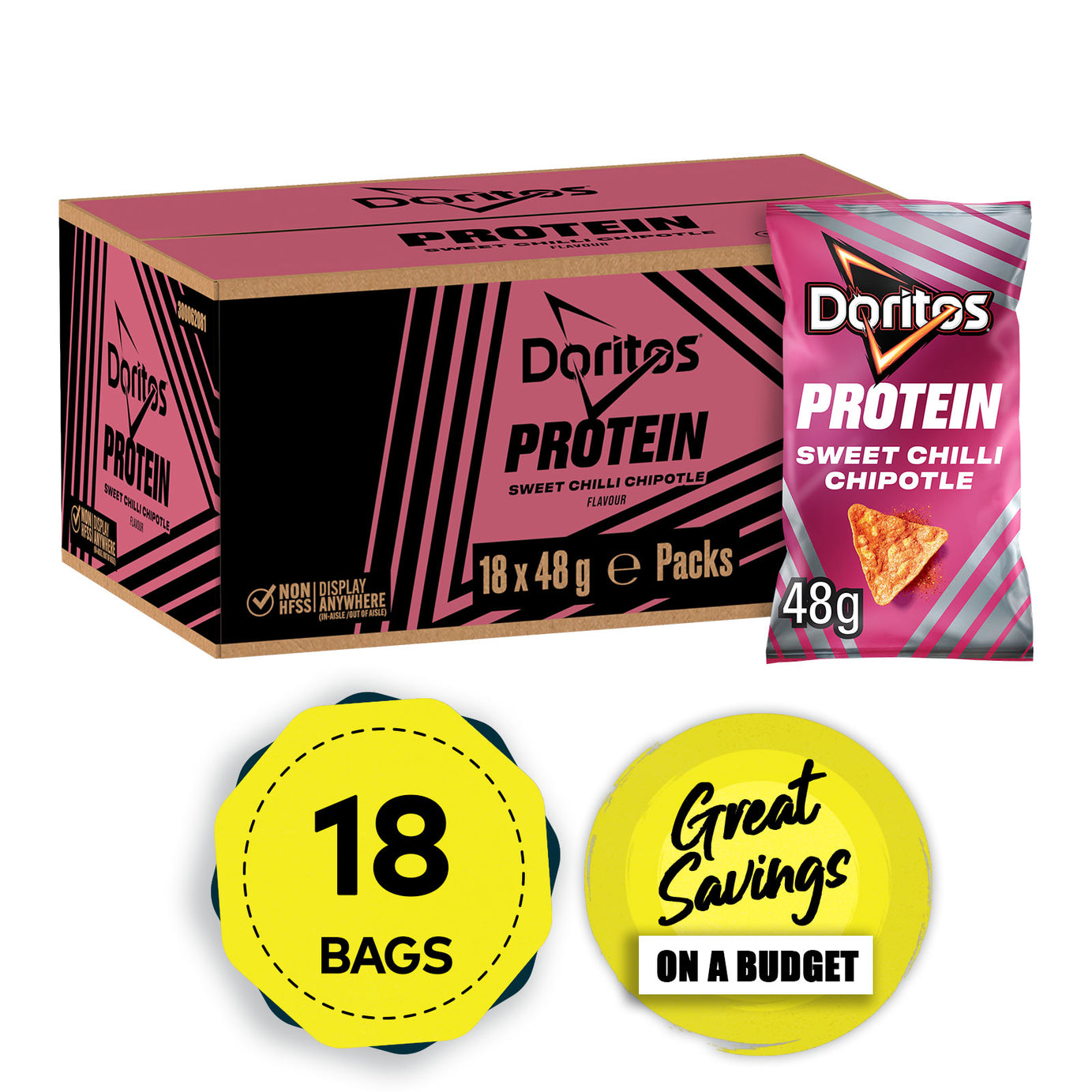 Doritos Protein Sweet Chilli Chipotle 18x48g - Image 2
