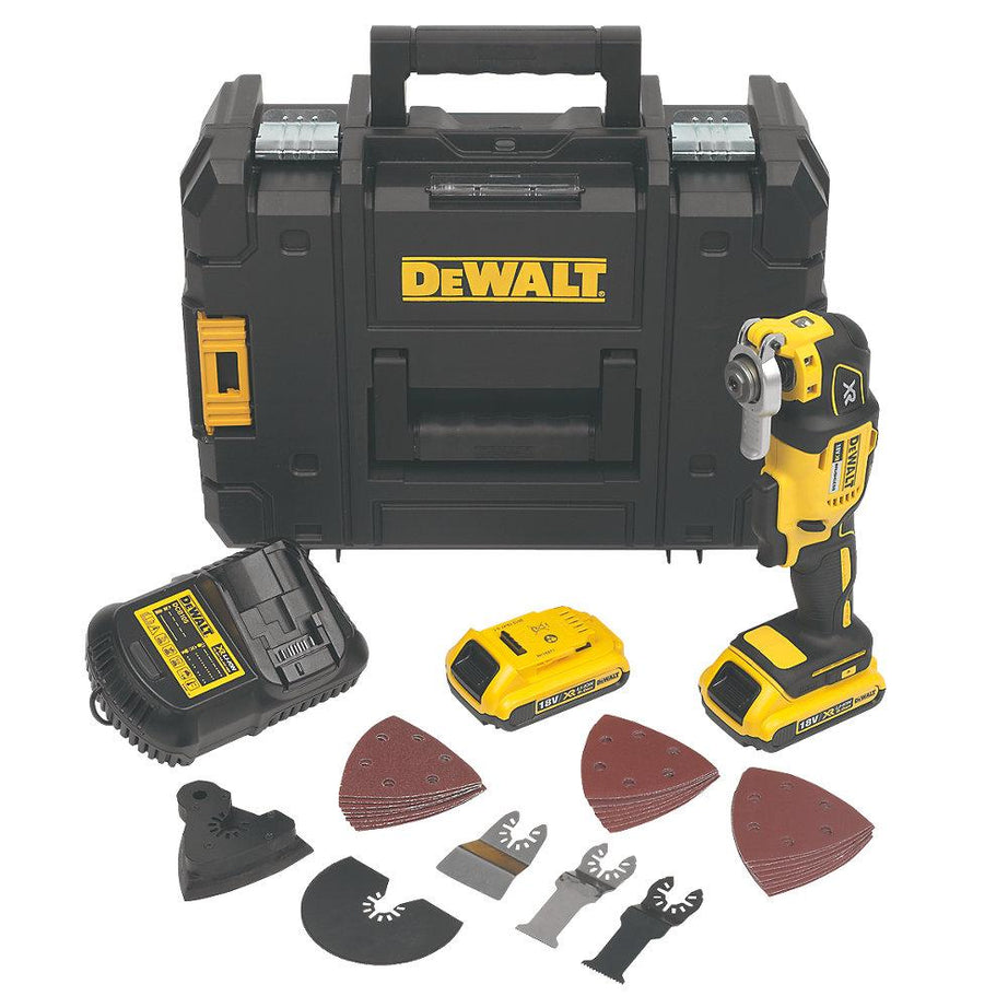 DeWalt Cordless Multi-Tool With Accessories DCS355D2-GB 18V 2 x 2.0Ah Li-Ion XR - Image 1