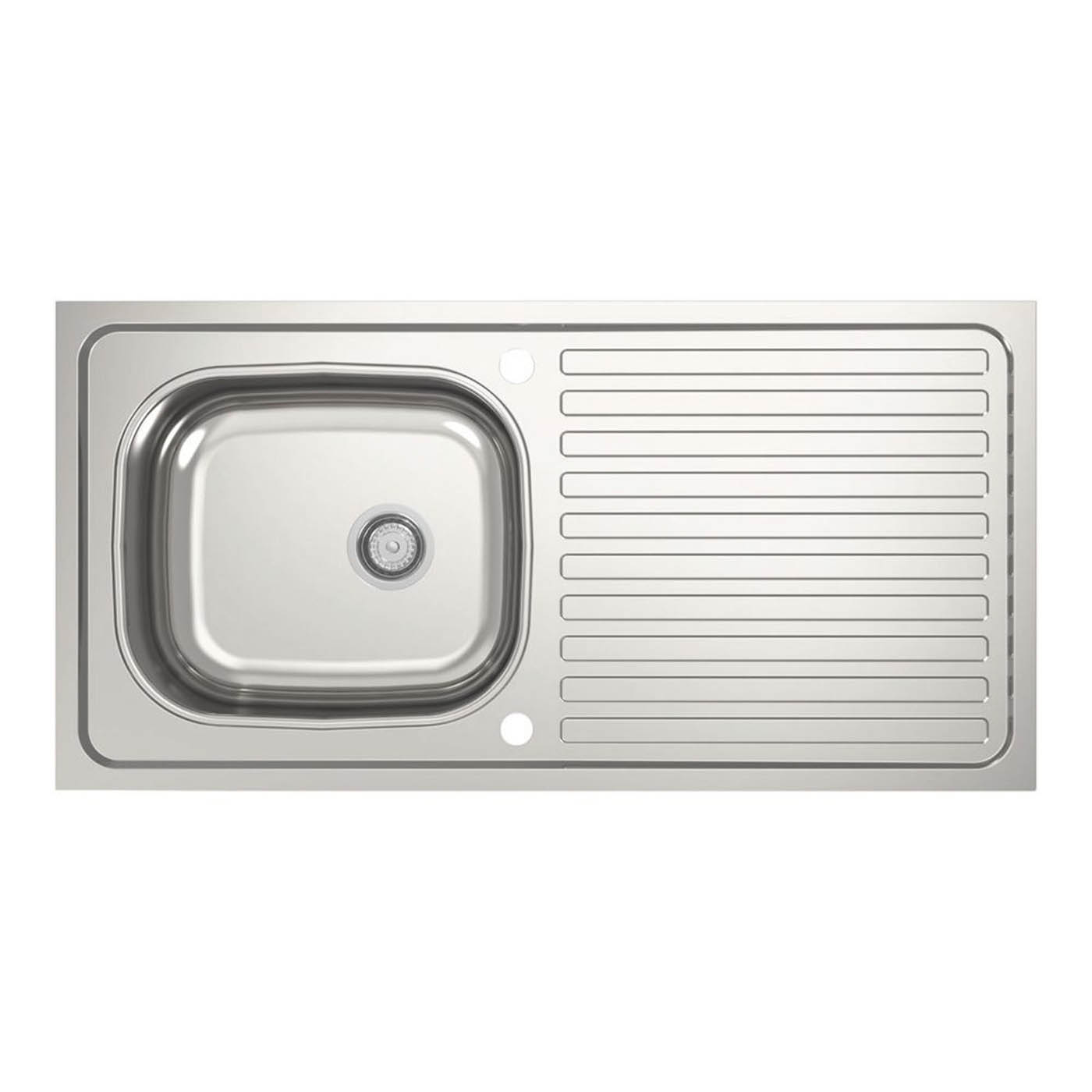 Utility 1 Bowl  Polished Stainless Steel Sink 1000mm x 500mm - Image 3