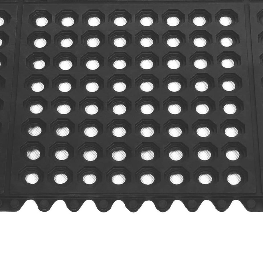 Floor Rubber Mats Interlocking No Slip Durable Kitchen Bar 914x914mm Pack of 4 - Image 5