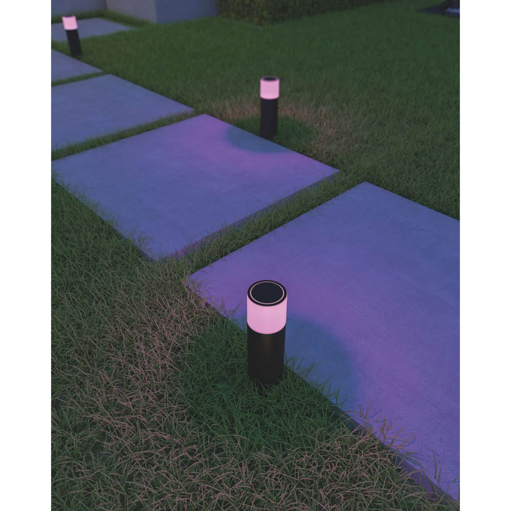 Outdoor Post Light LED Warm White Smart Black Garden Patio Modern 4.4W 380lm - Image 3