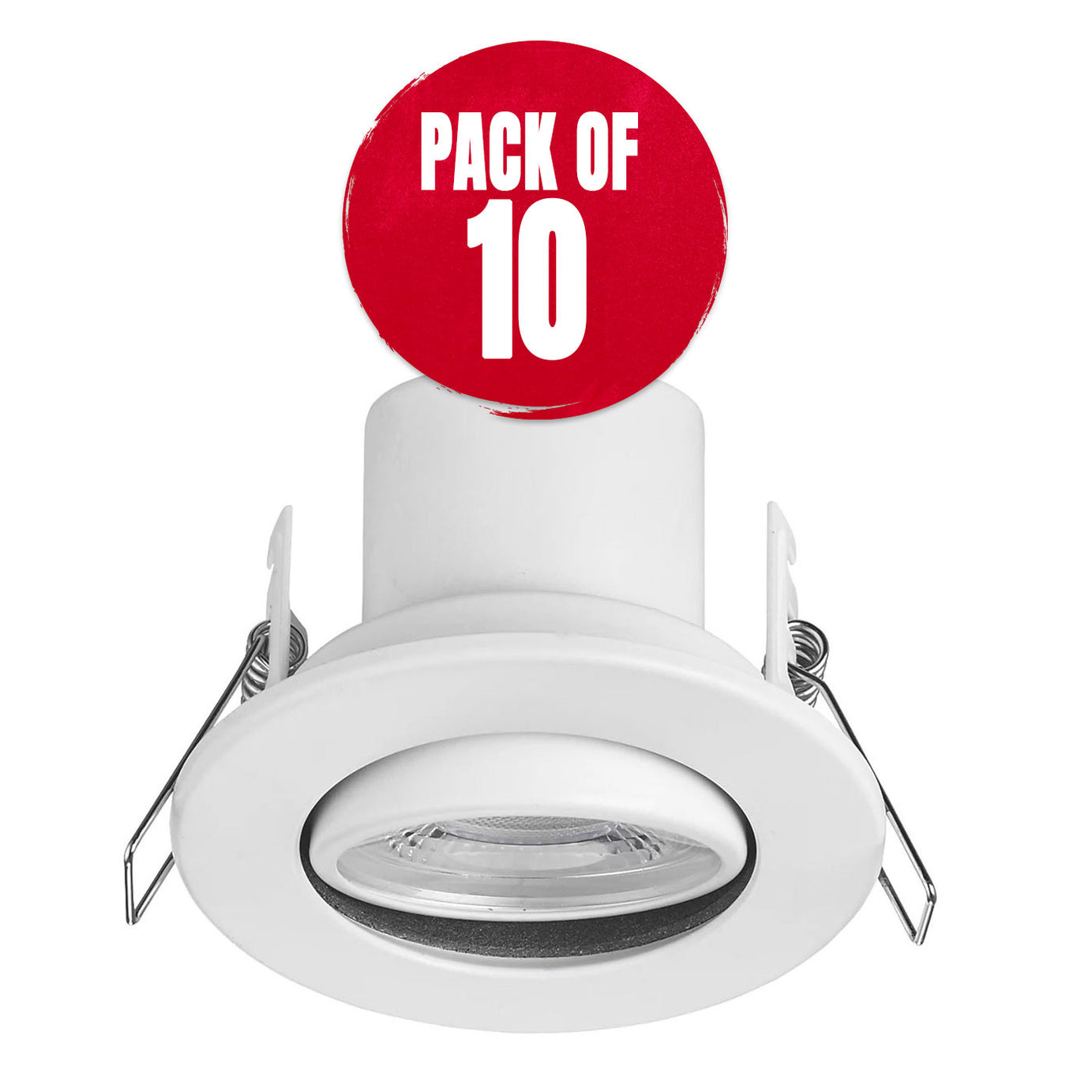 LAP Downlights LED Ceiling Spot Lights Dimmable Screwless 450Lm 5.8W Pack Of 10 - Image 1