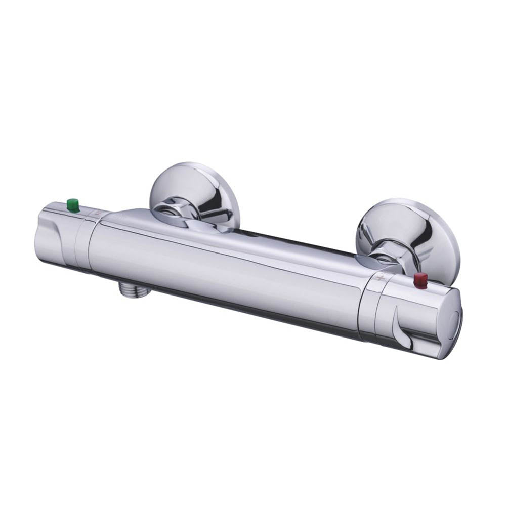 Shower Bar Mixer Valve Thermostatic Brass Chrome Plated Exposed Fixed Modern - Image 1